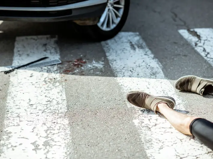 San Tan Valley pedestrian death lawsuit investigation with roadway photos, insurance documents, and desert glare crash analysis